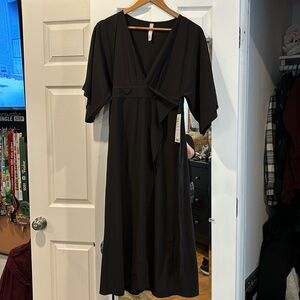 Athleta Black wrap dress size small